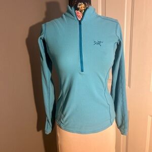 Arc'teryx Teal Long Sleeve Quarter-Zip Top